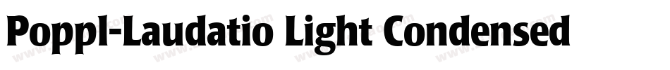 Poppl-Laudatio Light Condensed字体转换